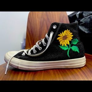 Converse custom embroidered